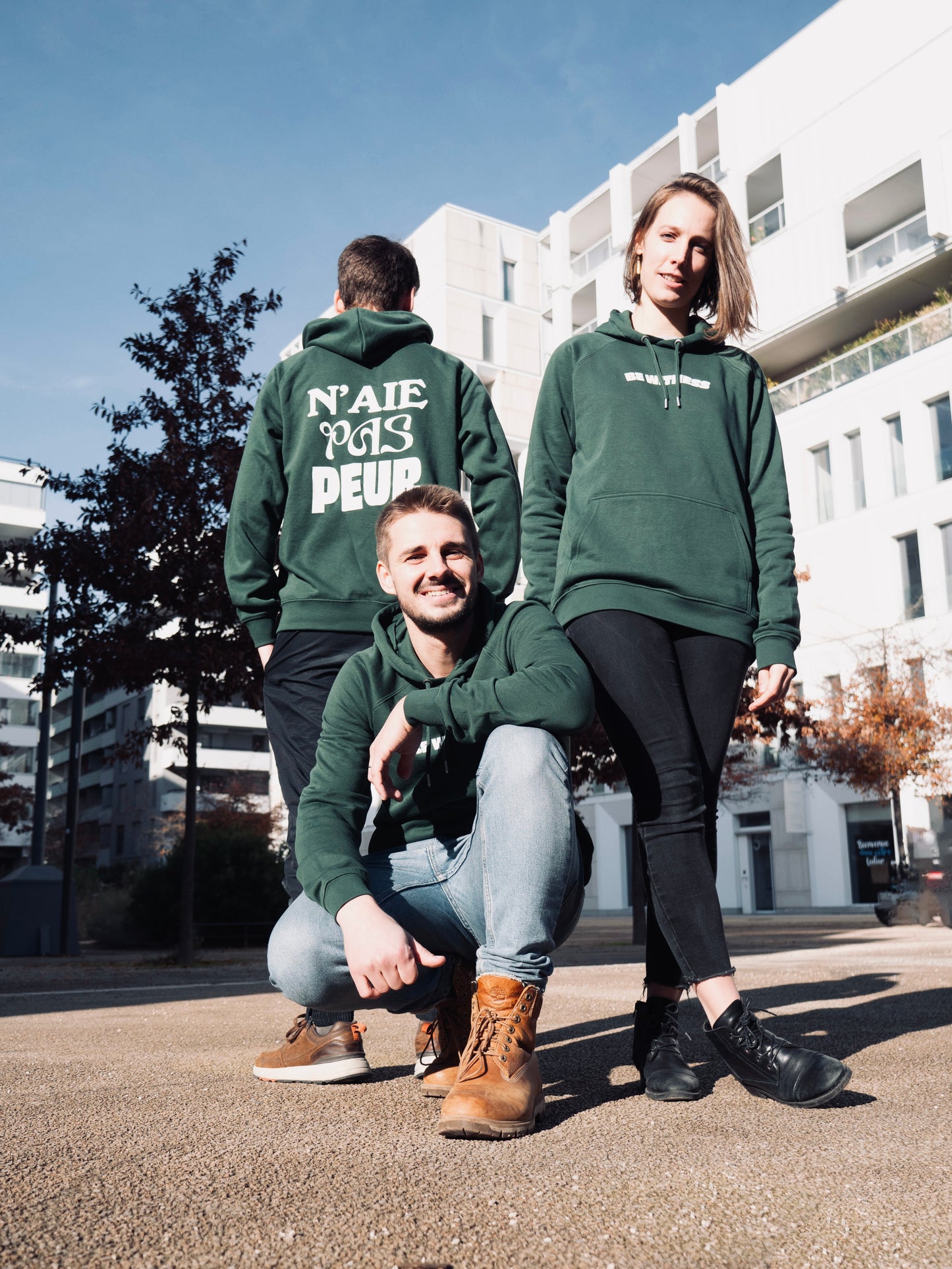 Sweat "N'aie pas peur" coton bio