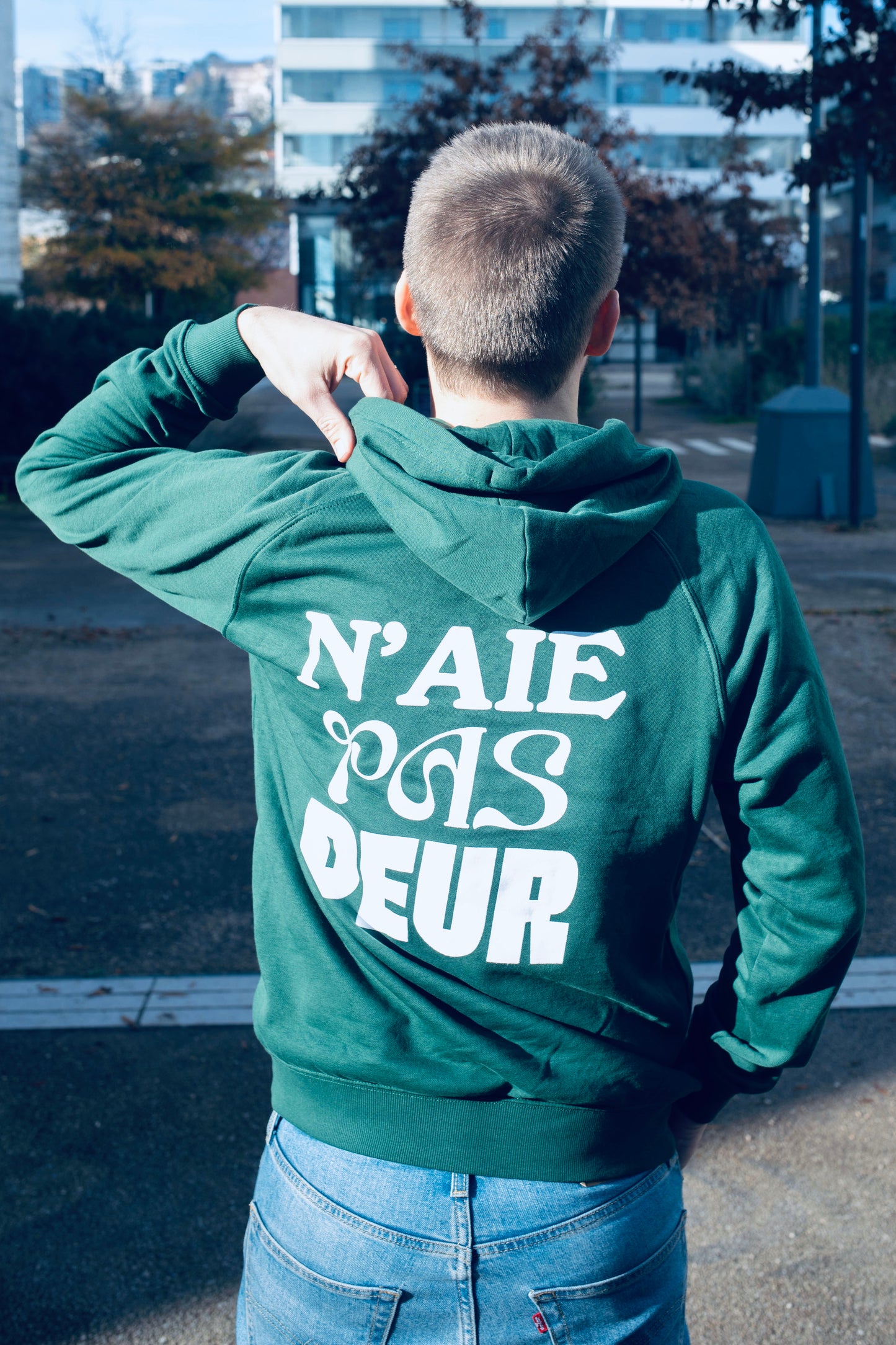 Sweat "N'aie pas peur" coton bio
